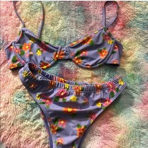 Xs bottoms and top swim suit l.a hearts